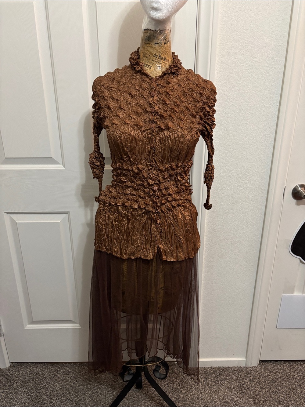 Pretty Angel sheer skirt and popcorn blouse NEW Whimsygoth fairycore M BUNDLE